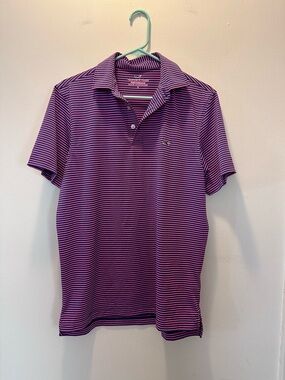 Vineyard Vines Pink Striped Men's Polo Shirt